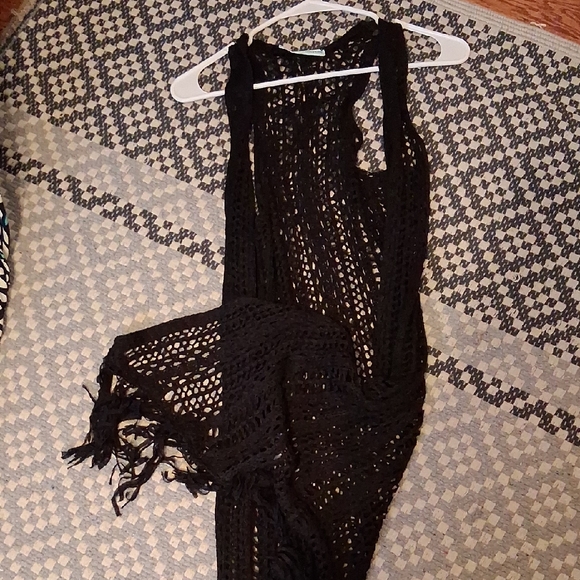 Maurices Jackets & Blazers - Maurices Black Crochet Knitwear